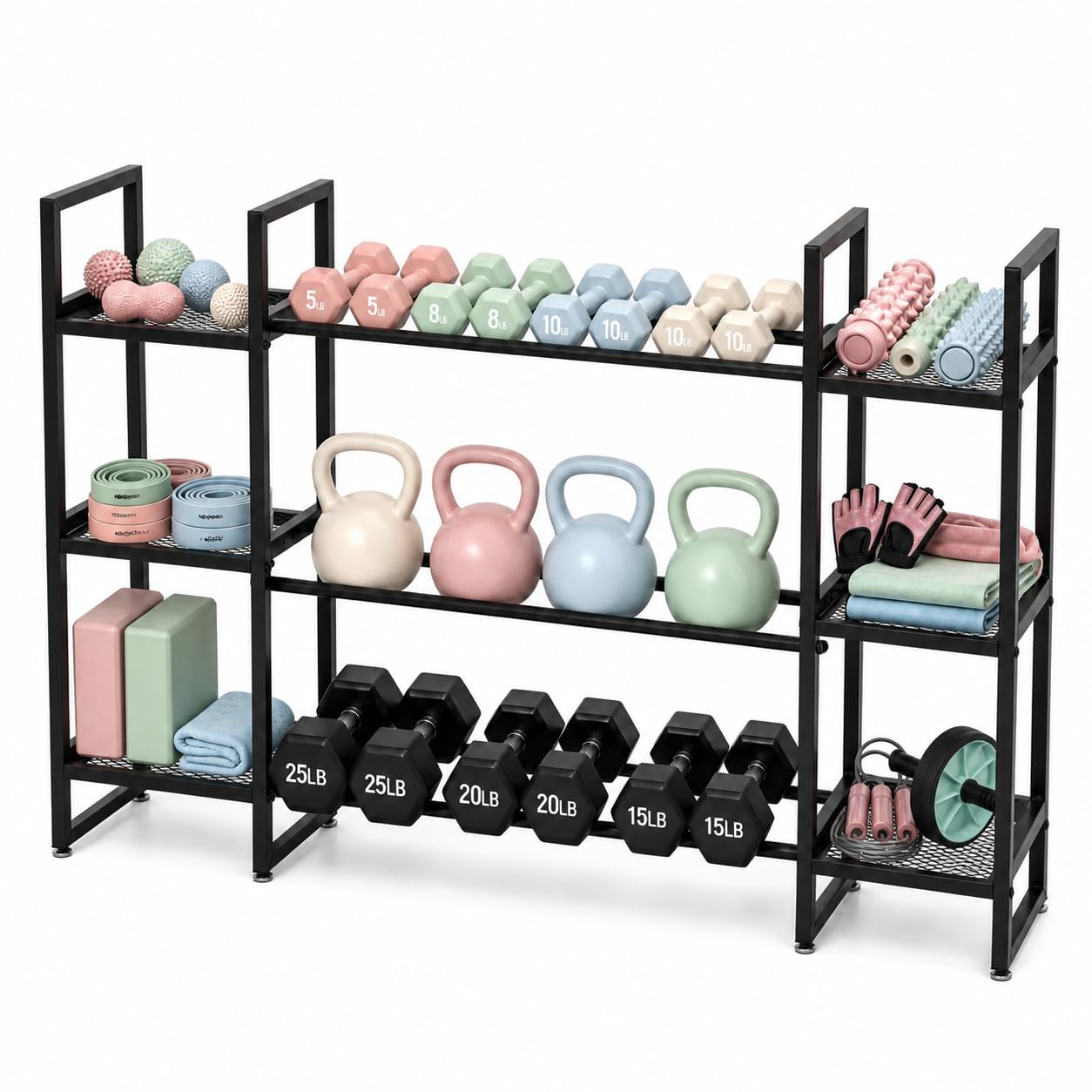 Dumbbell Rack 3 Tier, 260 Lb P - All In One Gym Home Equipment review and price