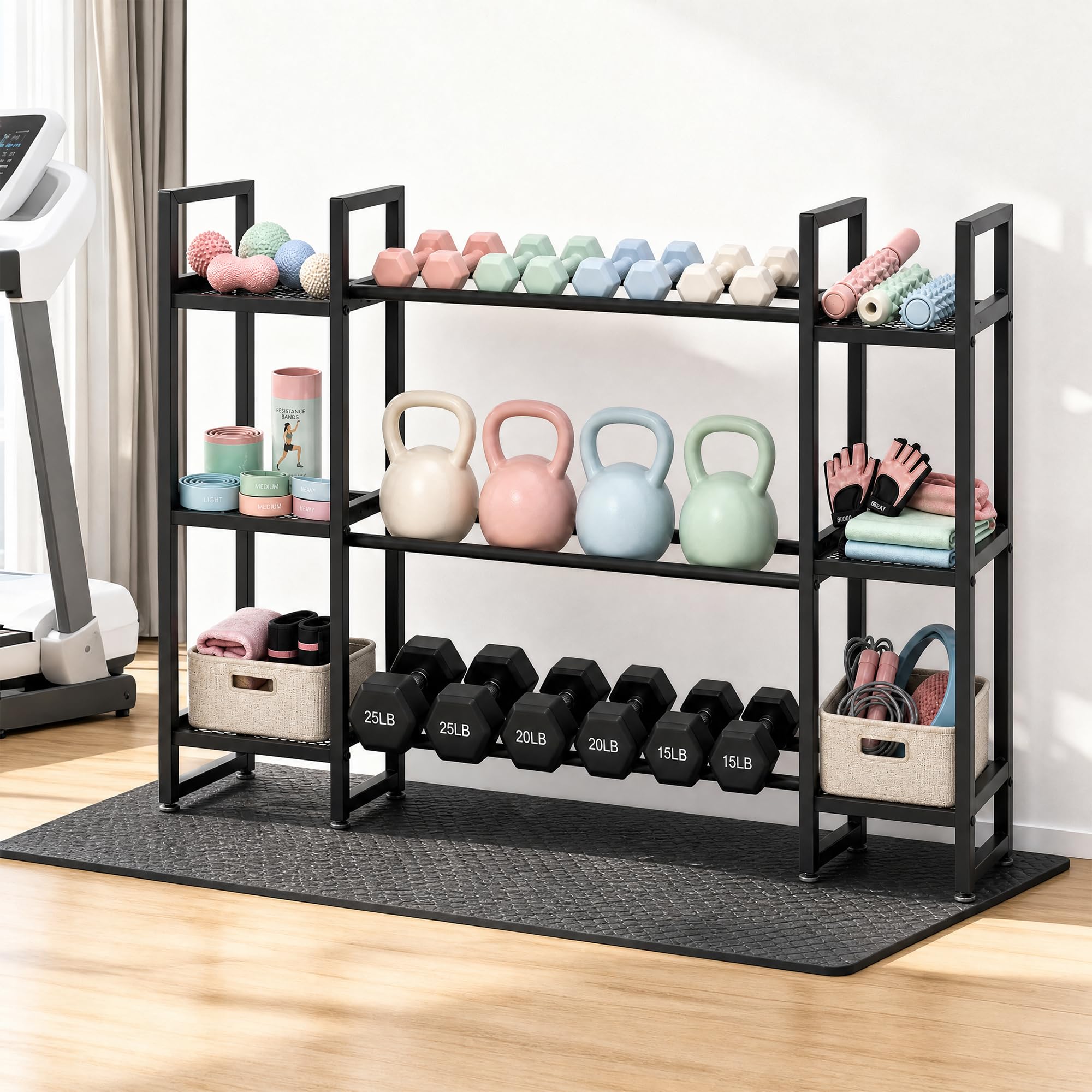 Dumbbell Rack 3 Tier, 260 Lb P - All In One Gym Home Equipment review and price