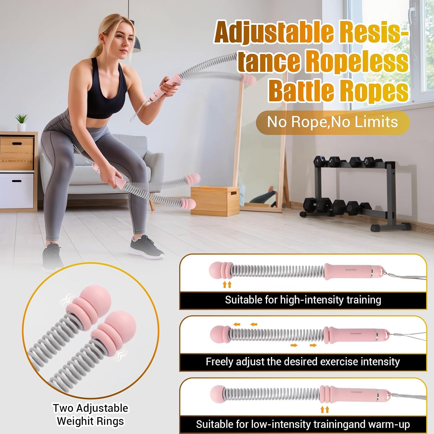 Portable Ropeless Battle Ropes - Home Gym Portable review and price