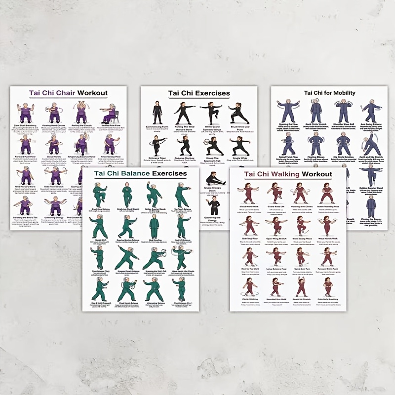 A4 Size 5pcs Tai Chi Workout S - Home Gym Routine review and price